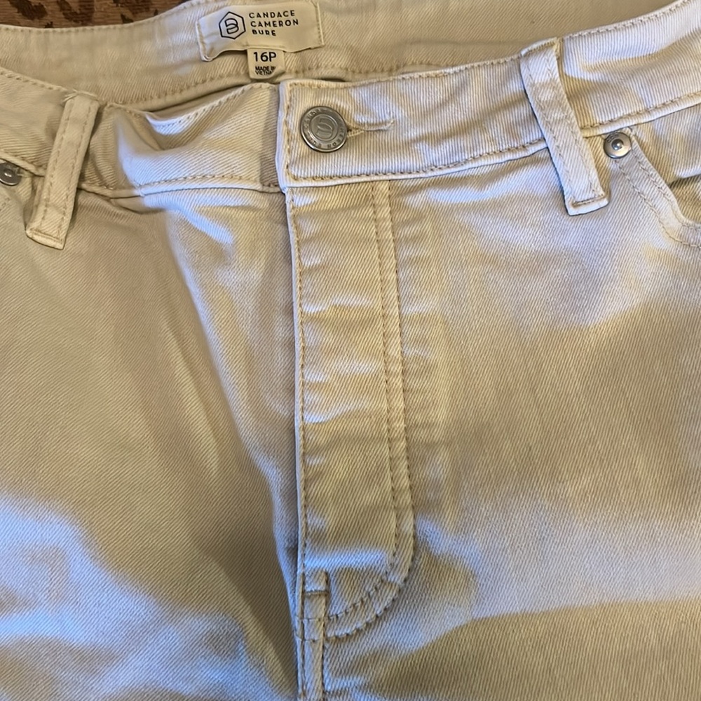🐷🆕 Candace Cameron Bure Ecru Button Fly Jean - Picture 5 of 16